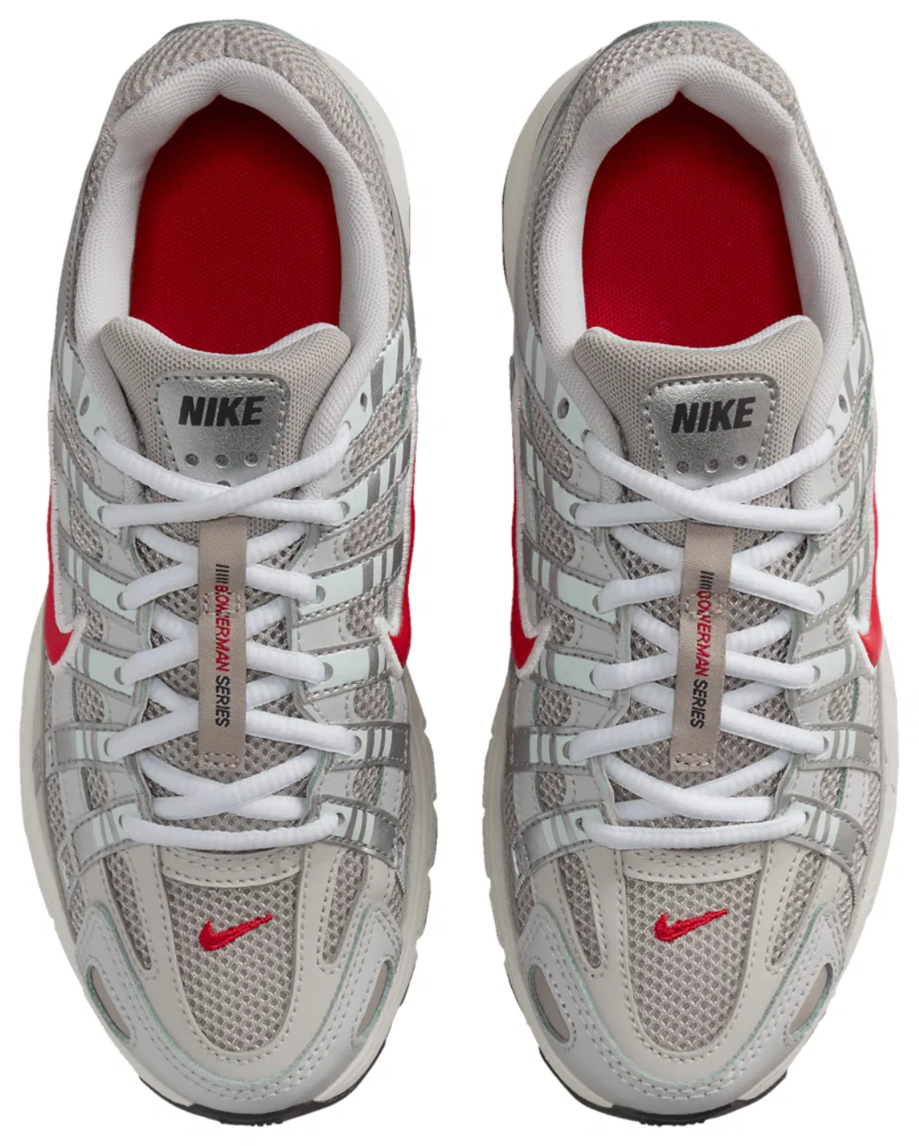 Кроссовки для мальчиков P-6000 Nike, цвет College Grey/Fire Red/Vast Grey — фото 4