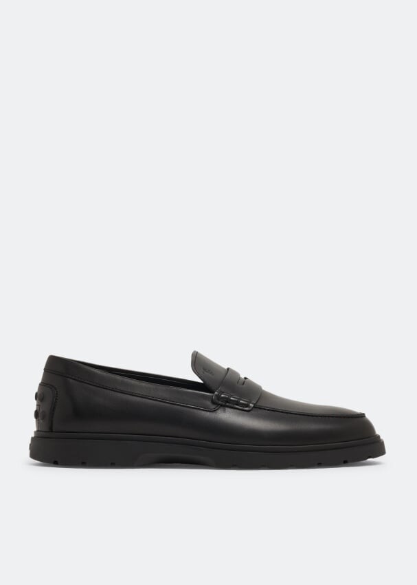 

Лоферы TOD'S Penny leather loafers, черный