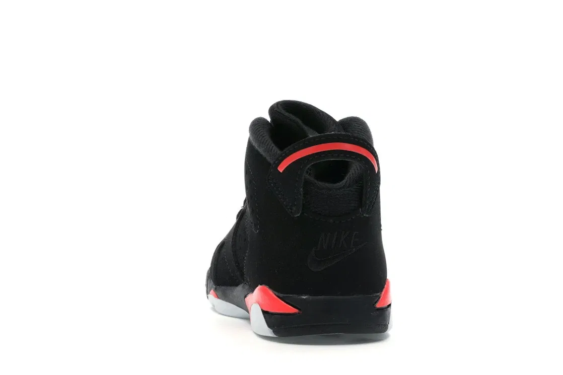 Детские кроссовки с принтом Jordan 6 Retro Jordan, Black/Infrared — фото 4