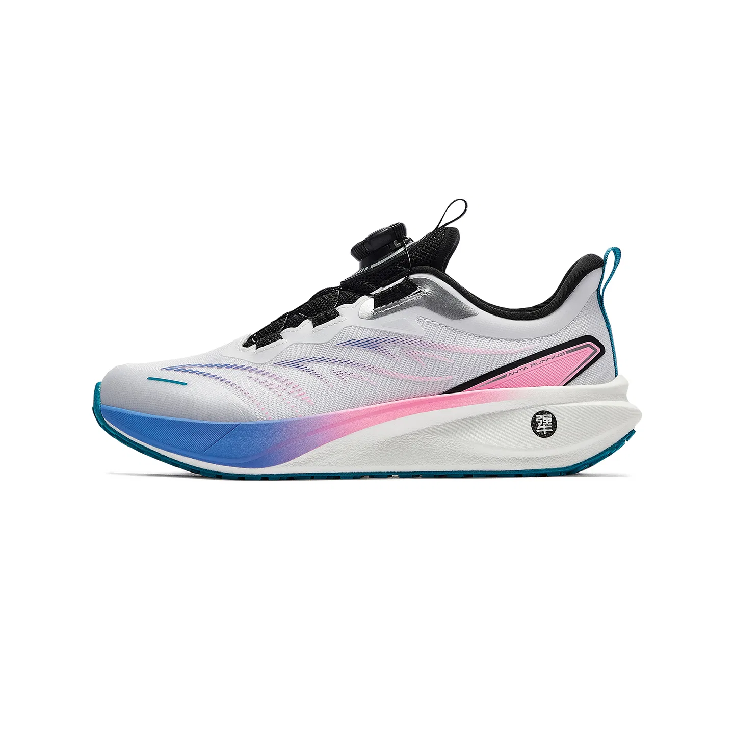 Детские кроссовки для бега с принтом Decisive Victory Fabric Low top Running Shoes Antakids, Ivory White/Cabin Red — фото 2