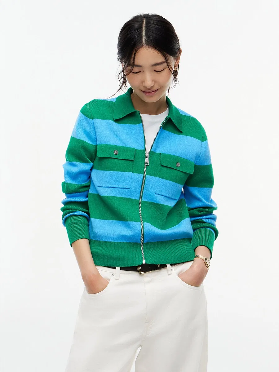Вязаный кардиган TOMMY HILFIGER зеленого цвета — фото 2