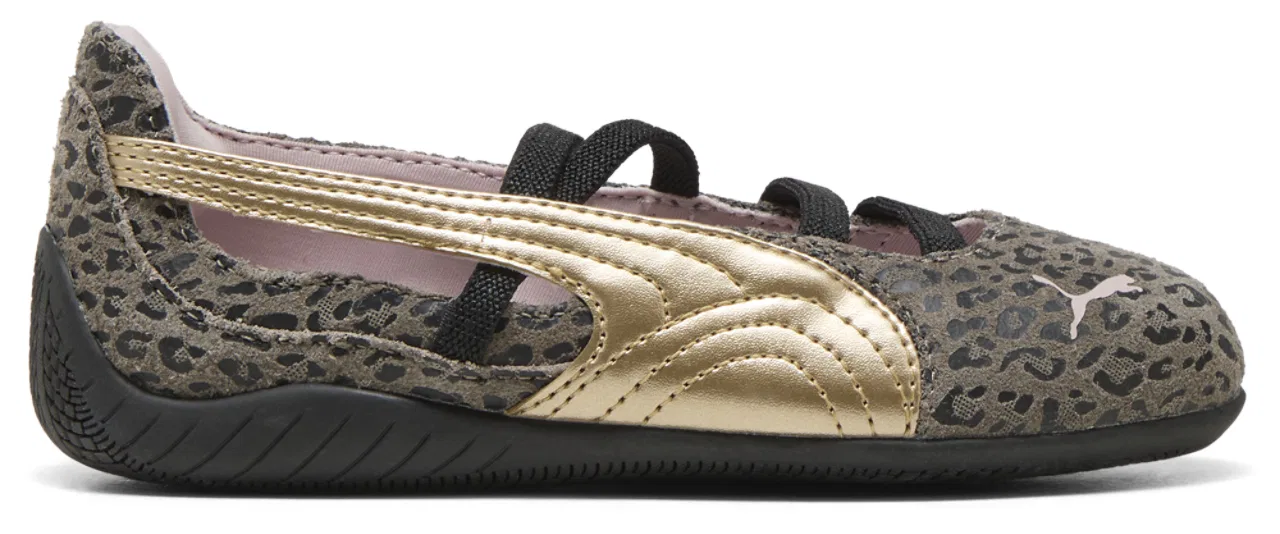 Детские кроссовки для девочек с принтом Speedcat Ballet PUMA, Matte Bronze/Gold