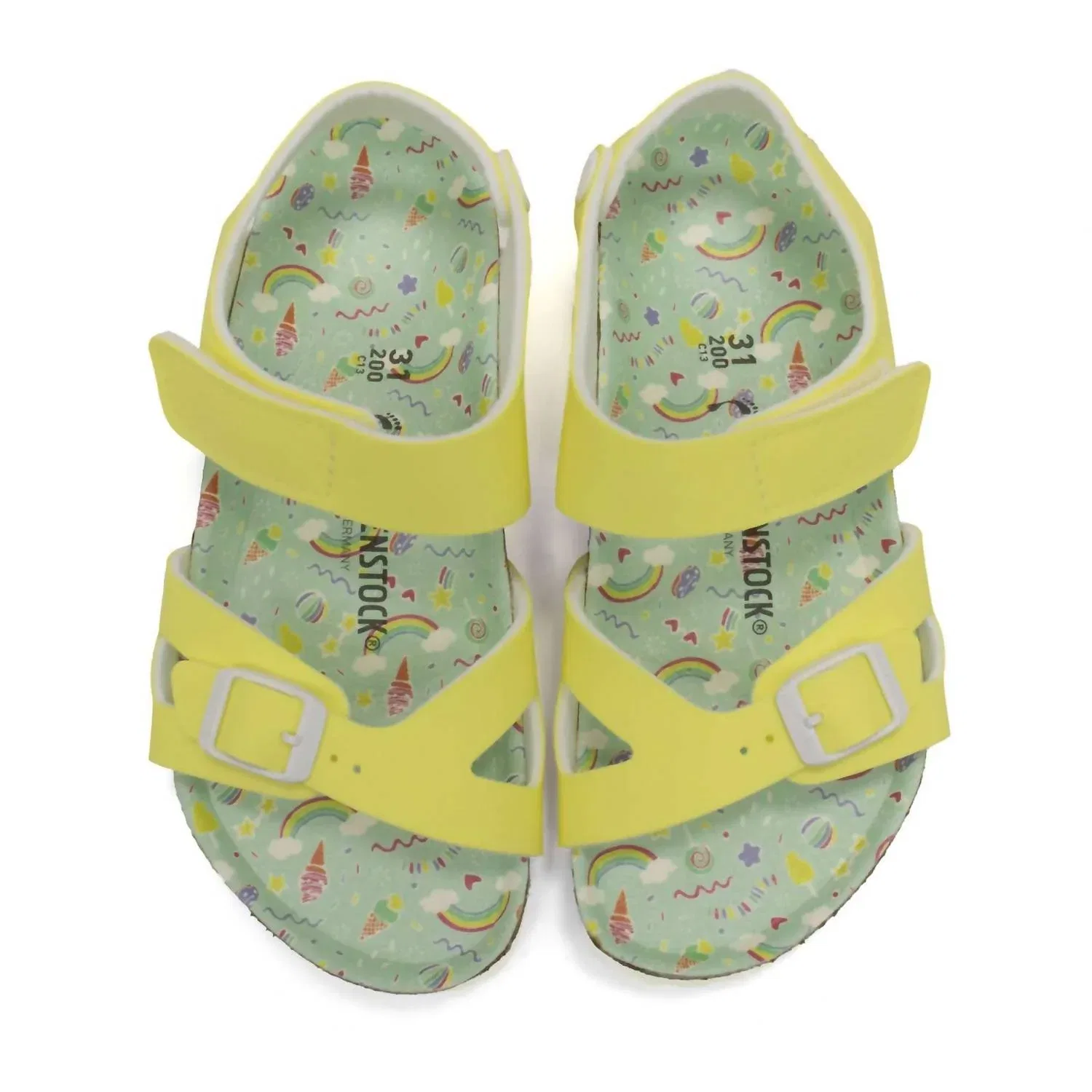 Детские сандалии для девочек с открытым носом Colorado Birkenstock, Candy Pastel Yellow — фото 3