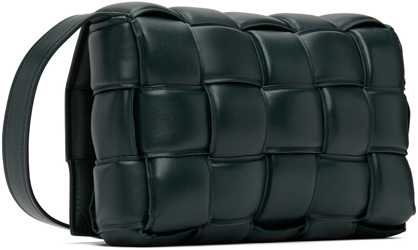 Зеленая стеганая сумка-кассета Bottega Veneta — фото 3