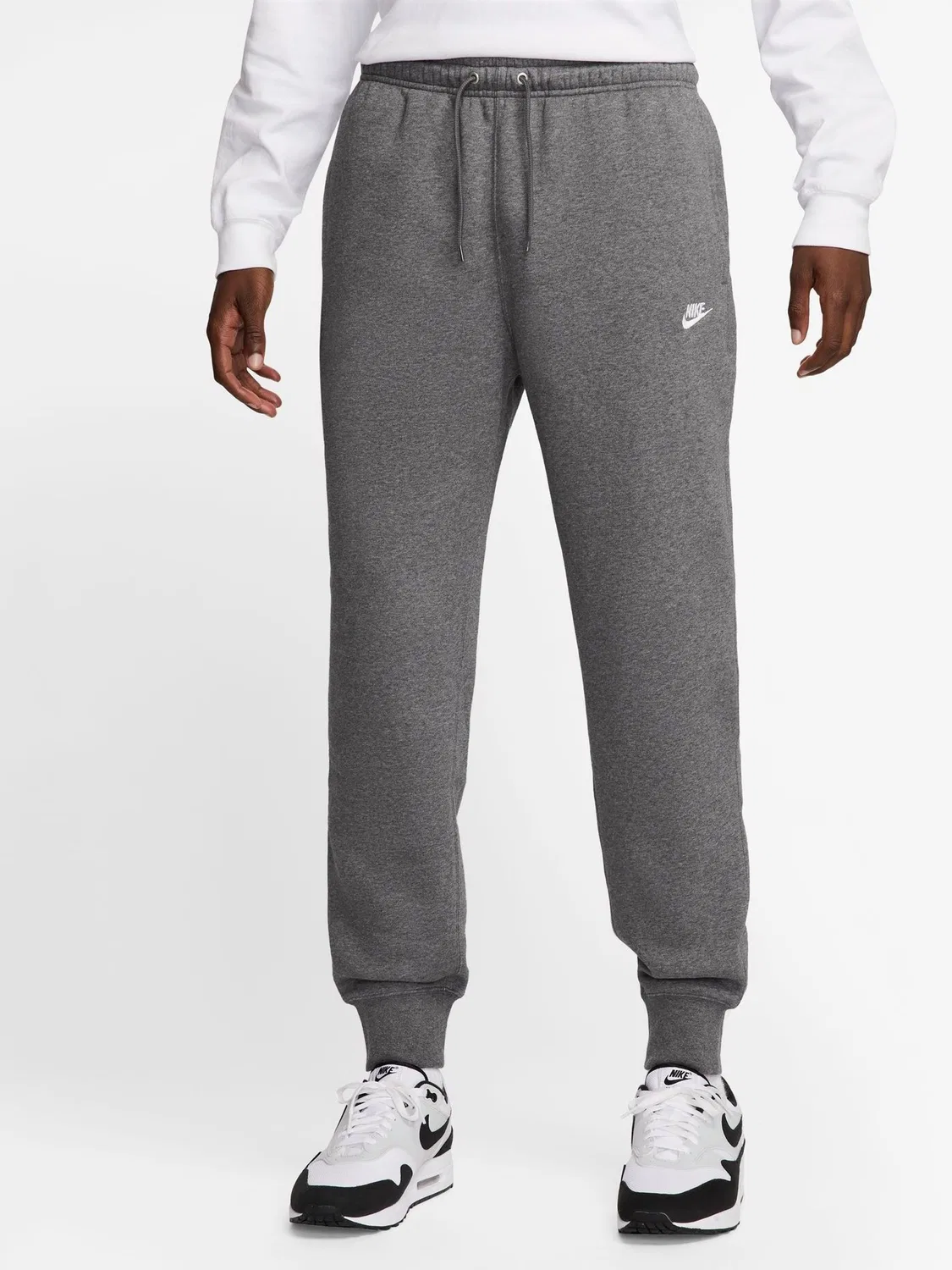 Темно-серые флисовые джоггеры с манжетами Nike Heather Club