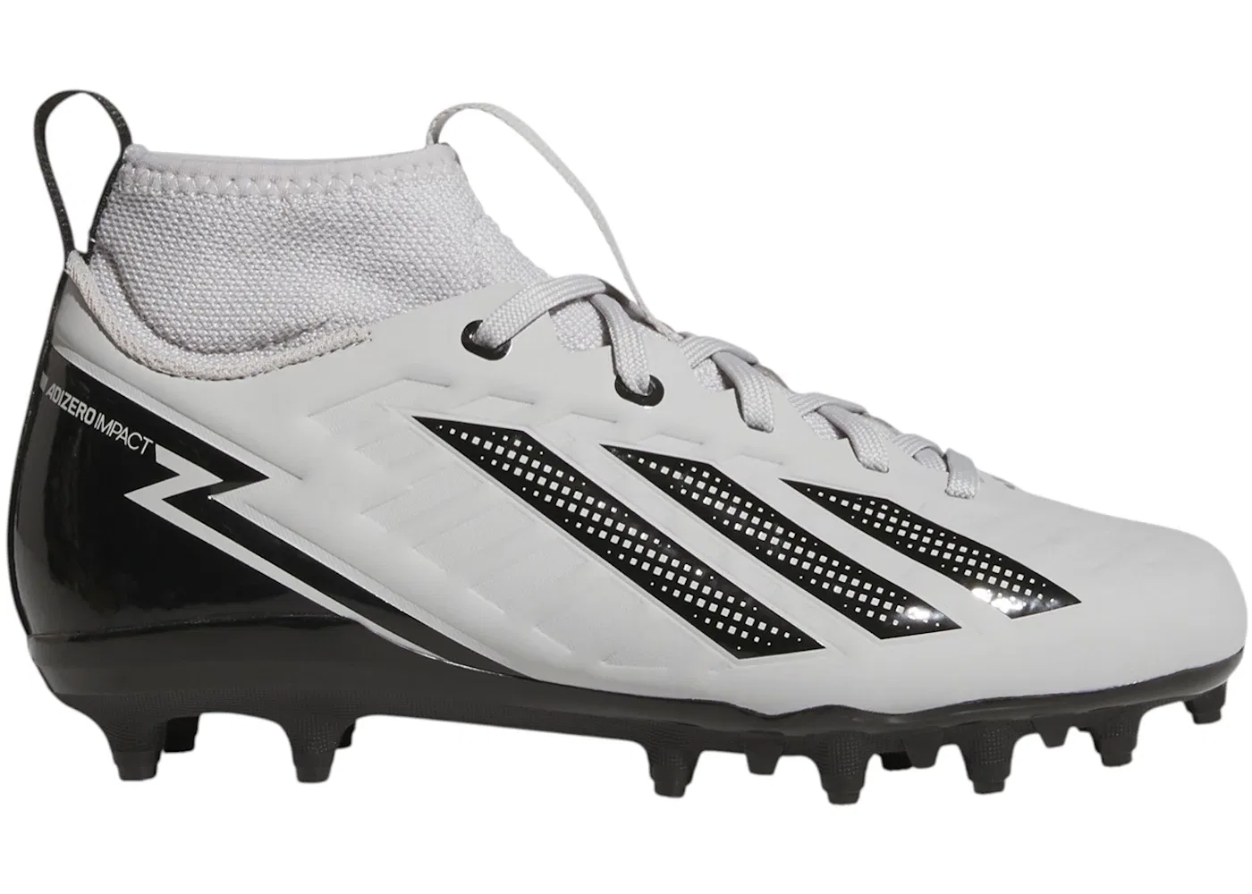 Детские бутсы с шипами Adizero Impact.II Adidas, Grey Two/Core Black/Silver Metallic