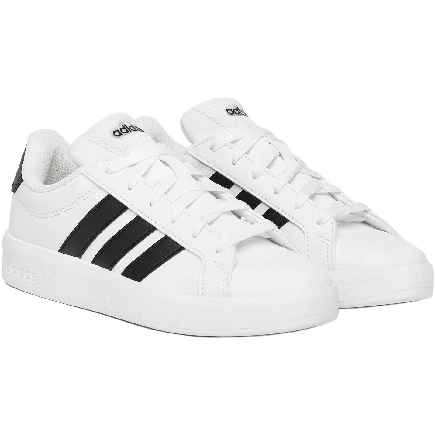 Детские кроссовки для скейтбординга с низким верхом GRAND COURT 3.0 Adidas, White Black — фото 4
