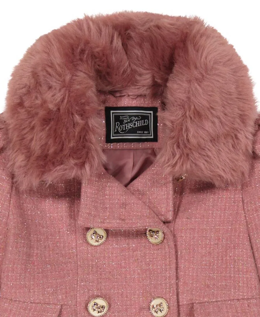 Пальто-платье с длинным рукавом, принцесса S Rothschild & CO, Pink Gold — фото 3