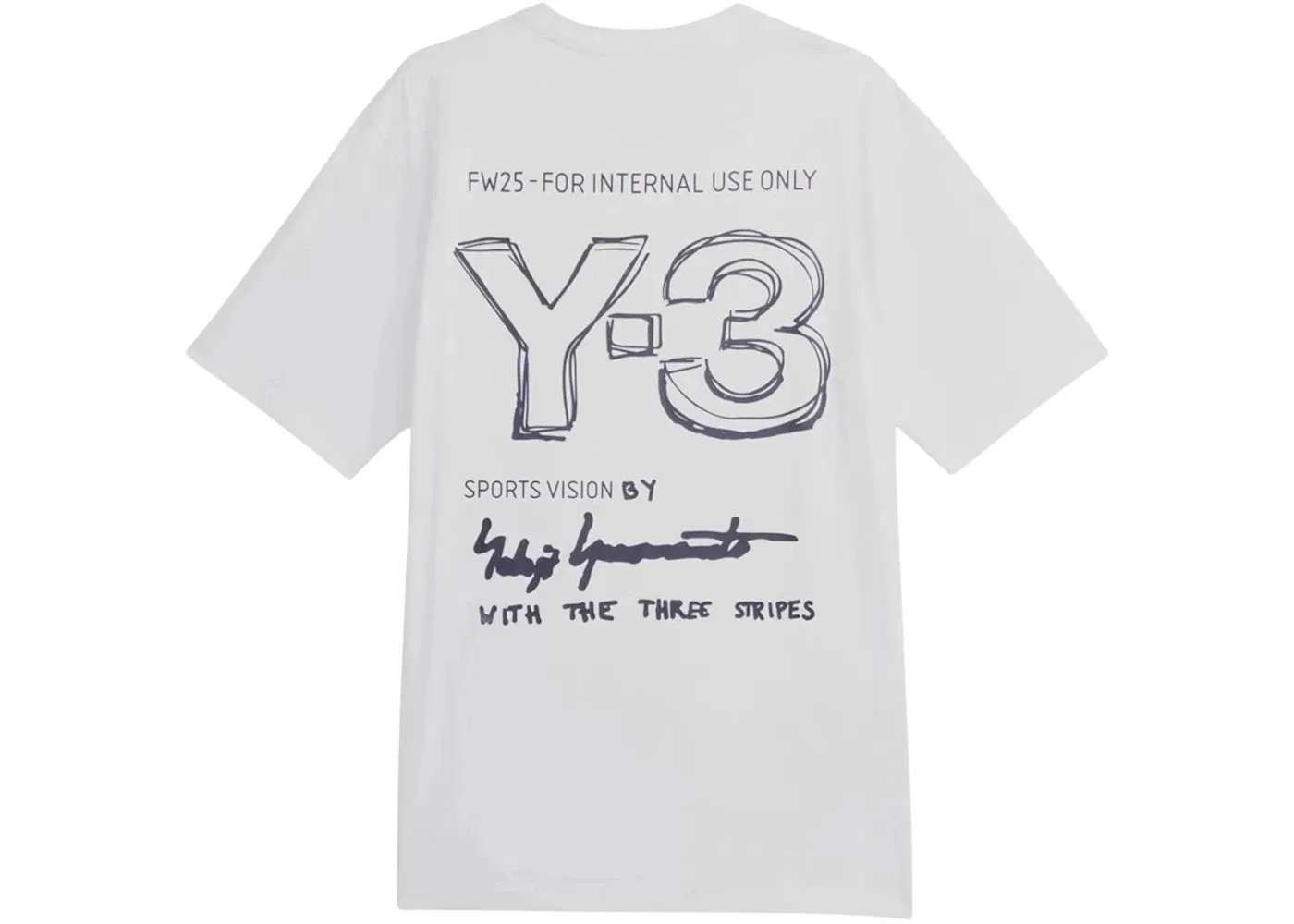 Мужская футболка с принтом Adidas x Y3 Merch S/S T-shirt, Белая
