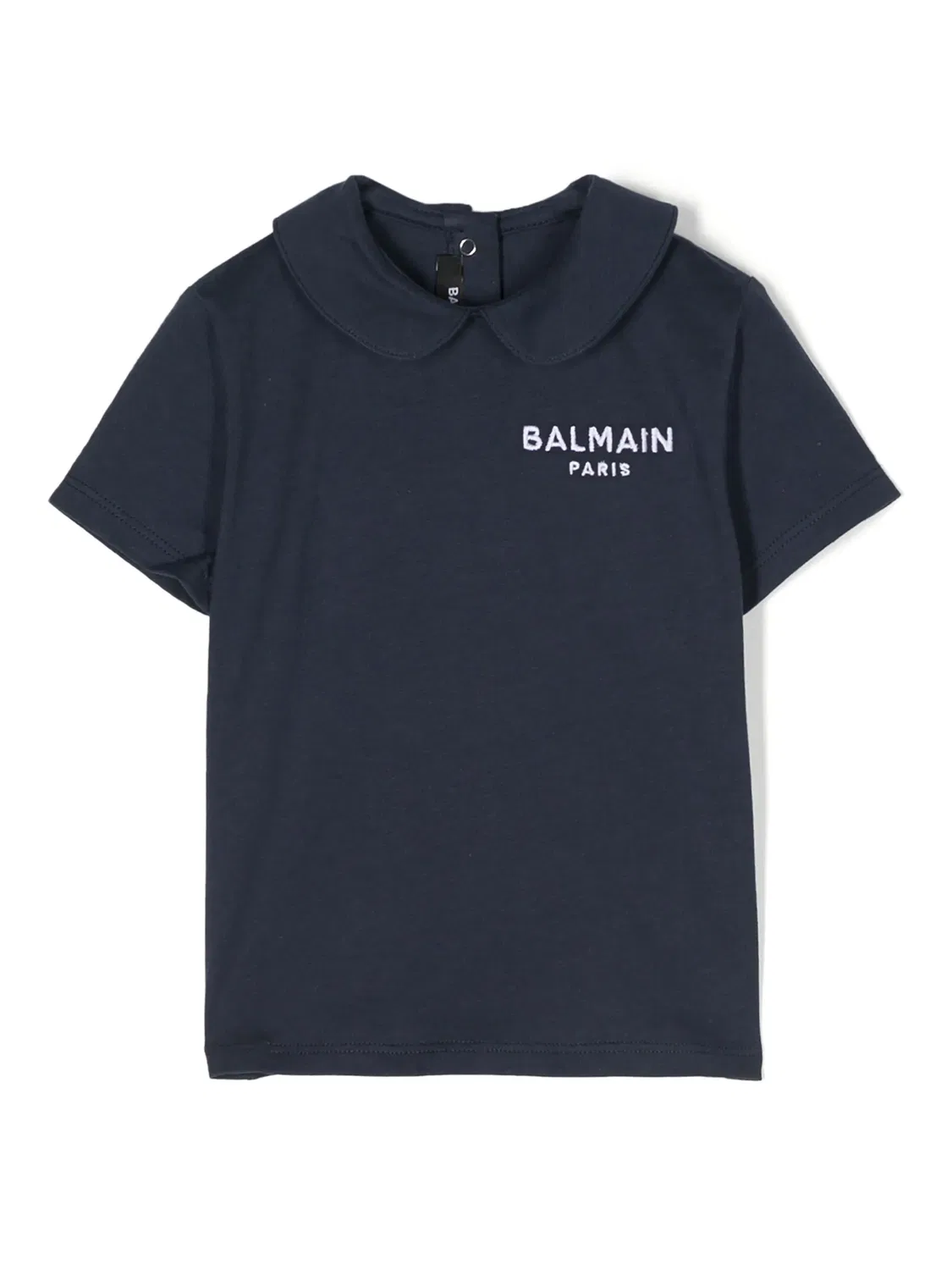 Поло из хлопка Balmain, темно-синий