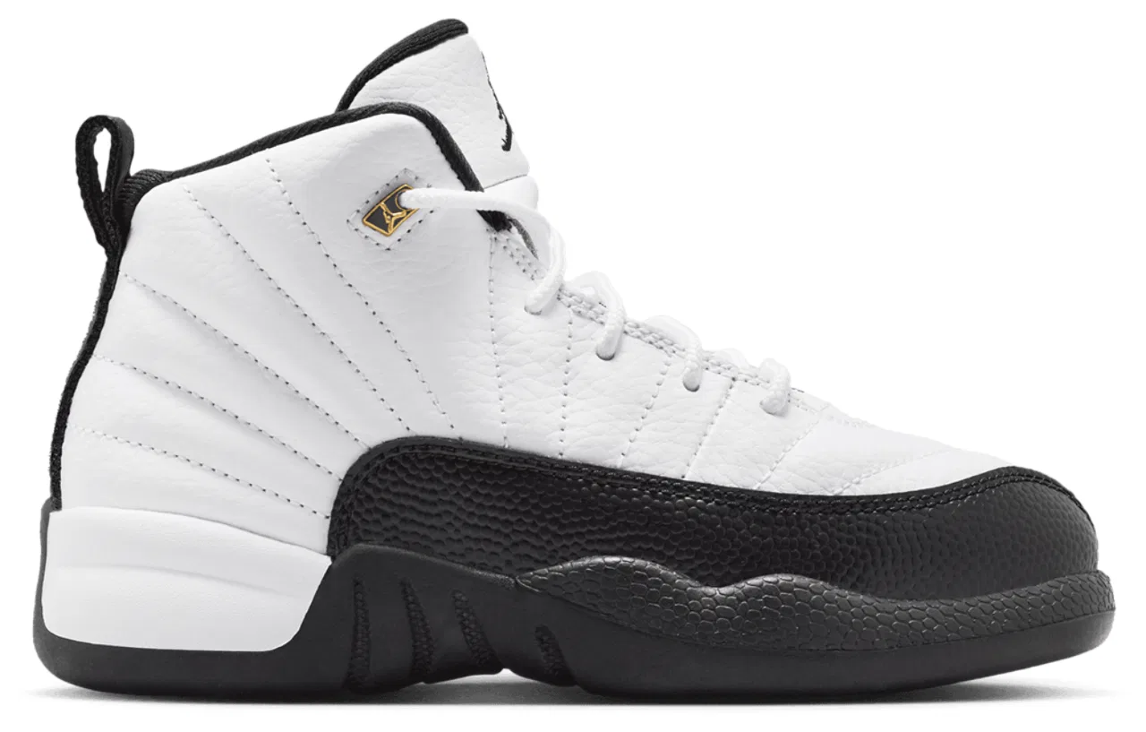 Баскетбольные кроссовки для мальчиков Retro 12 Jordan, цвет White/Black/Taxi