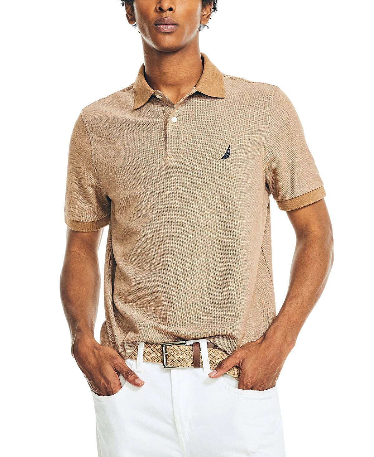 

Мужская рубашка поло классического кроя, изготовленная из экологически чистых материалов Nautica, мульти