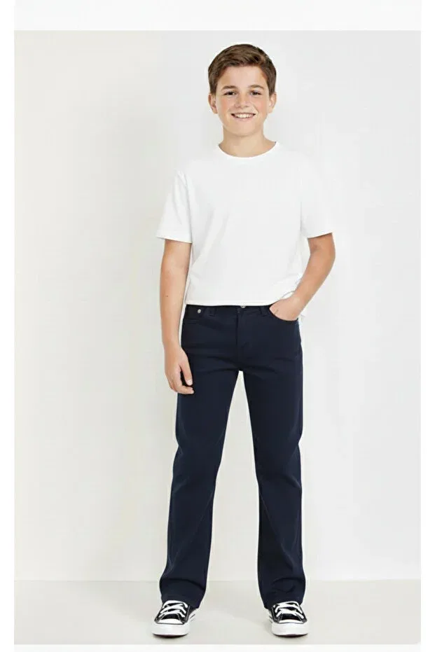 Детские брюки для мальчиков хлопковые Regular fit Rois, Navy Blue