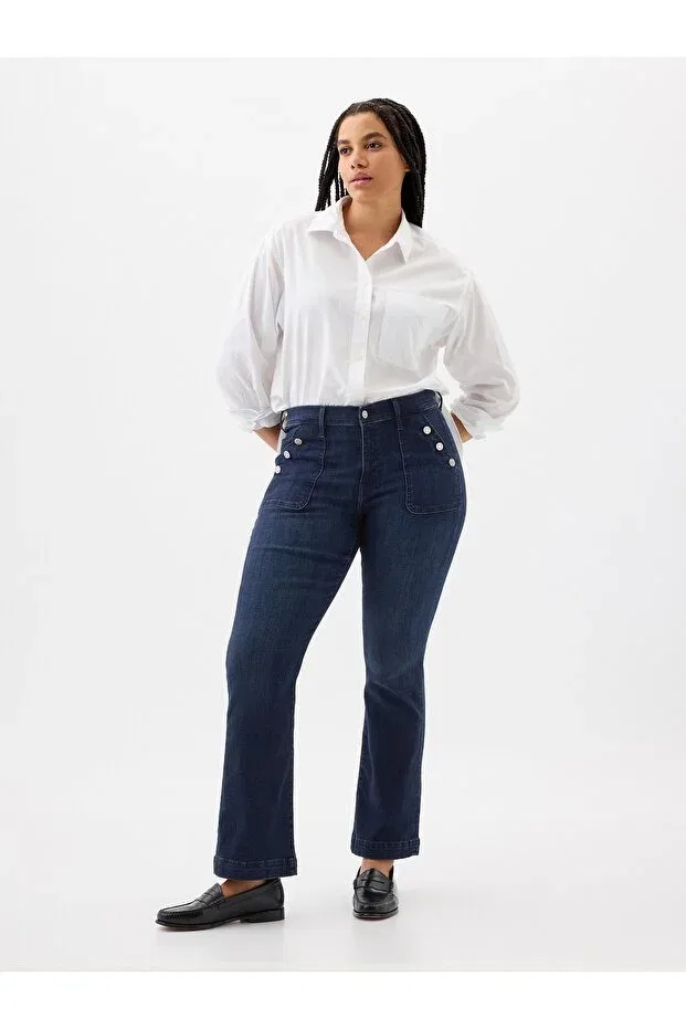Женские джинсы скинни Gap, Navy Blue-000 — фото 3