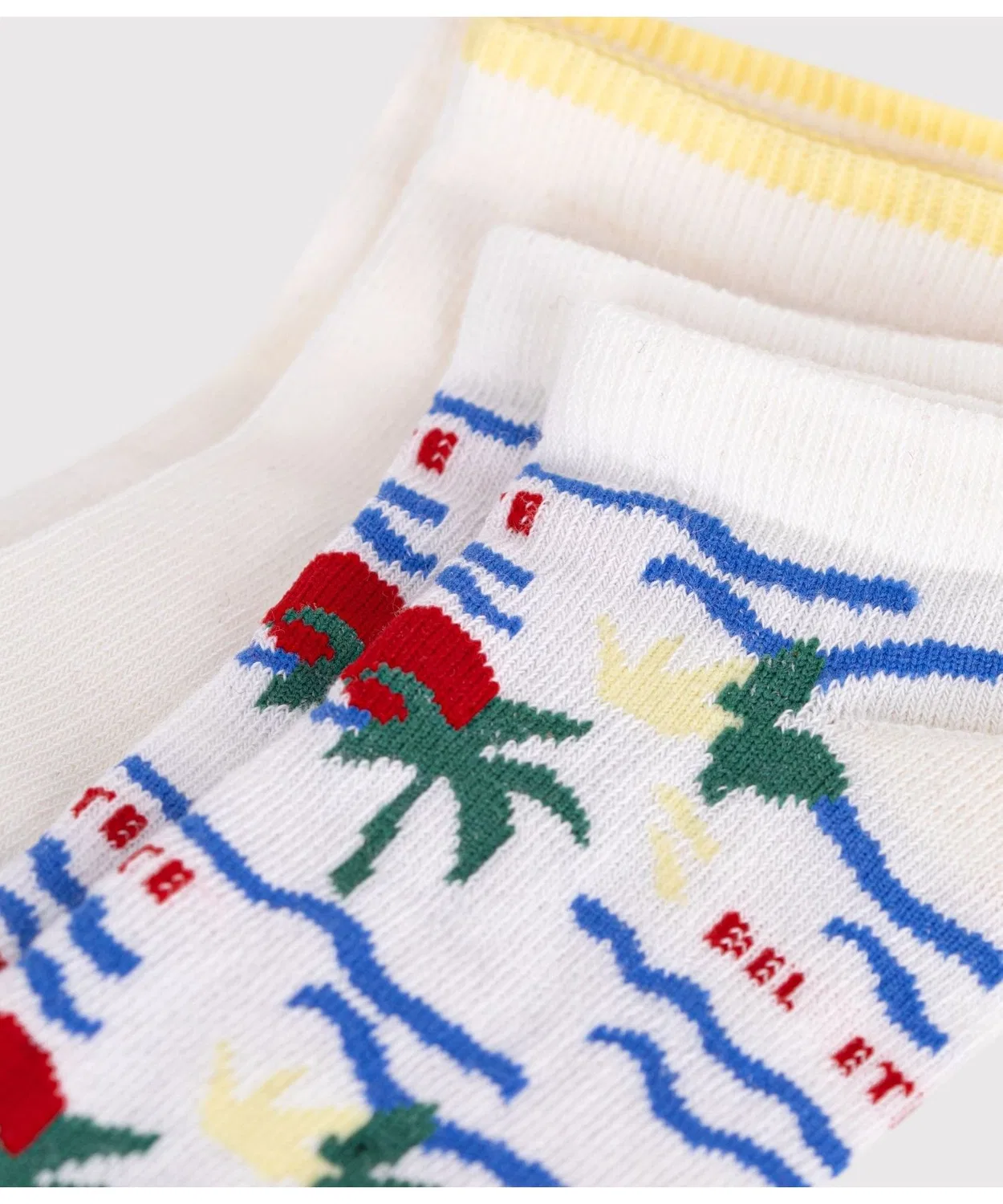 Детские носки с принтом, комплект из 2 пар PETIT BATEAU, Разноцветный — фото 2