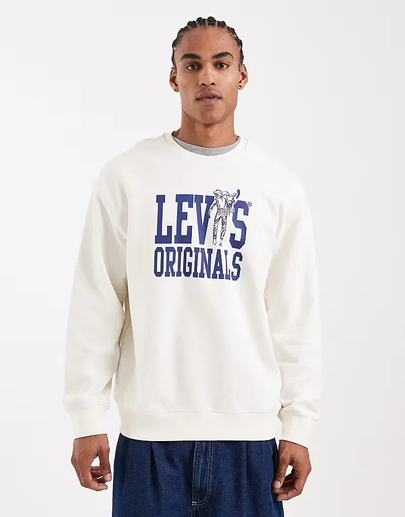 Свободная толстовка Levi's с принтом на спине, экрю