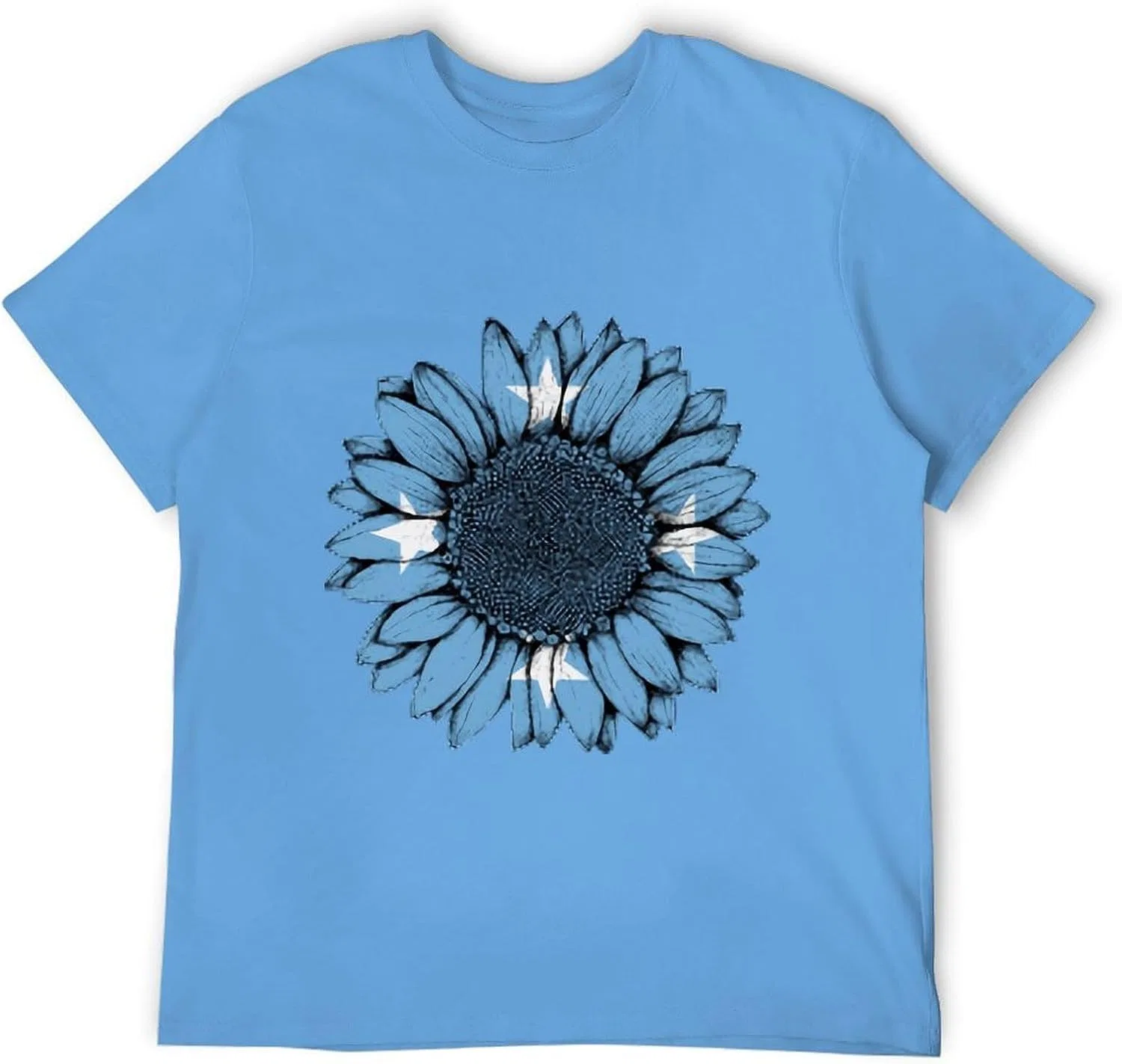 Мужская классическая футболка с принтом флага Micronesia Generic, Medium Blue-style — фото 3
