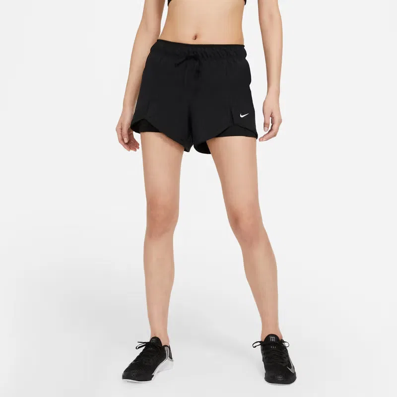 Шорты спортивные 2-в-1 с быстросохнущей тканью Flex Essential Nike, черный — фото 4