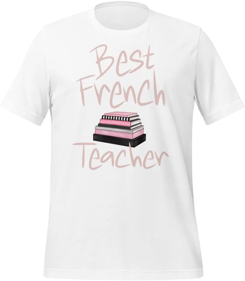Мужская футболка с принтом French Teacher 3001, White