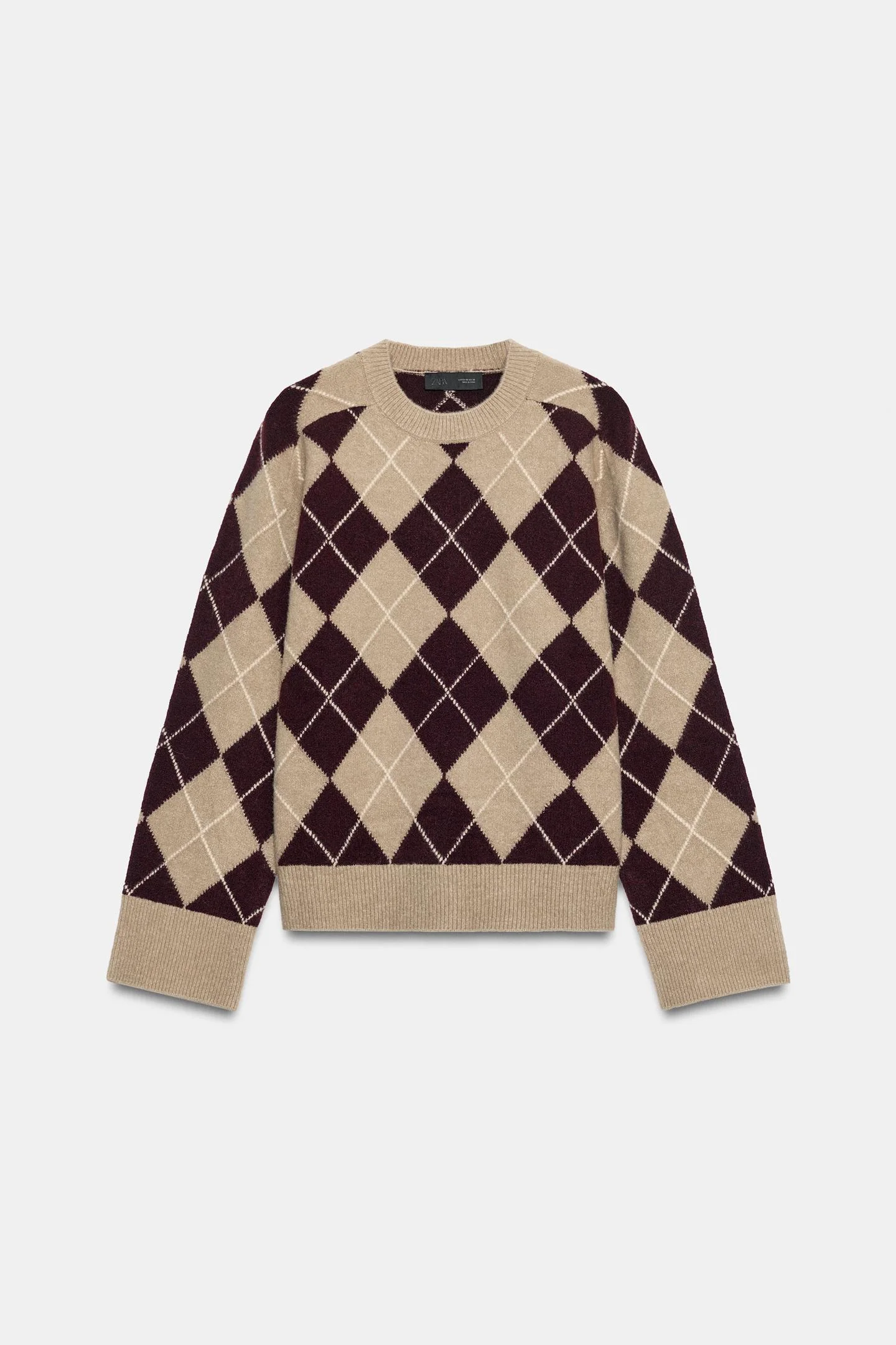 Джемпер Zara с ромбами, разноцветный