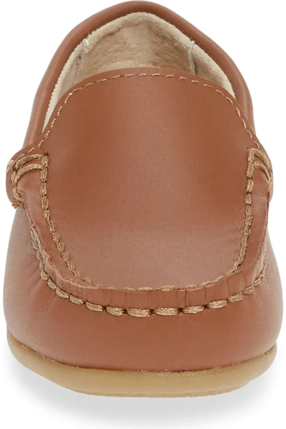 Детские туфли лоферы с мыском мокасин Brooklyn Moc Toe Footmates, Chestnut — фото 4