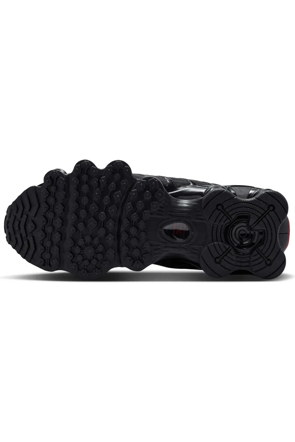 Кроссовки детские с амортизацией Nike Shox TL, Black/Black/Light Crimson — фото 4