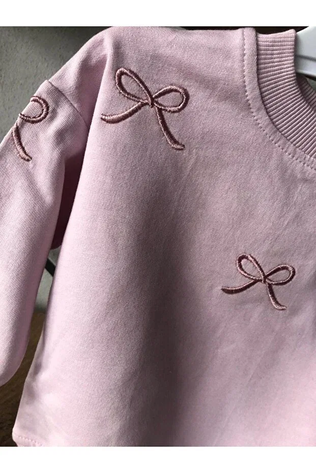 Детский комплект спортивного костюма с вышивкой Glam Lunas Tekstil, Lilac — фото 2
