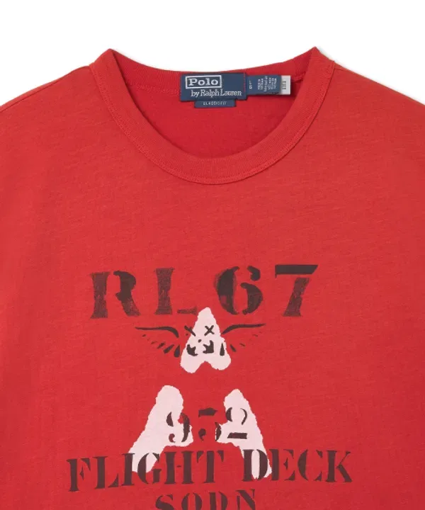 Футболка с графическим принтом, классическая посадка, Polo Ralph Lauren, красный — фото 3