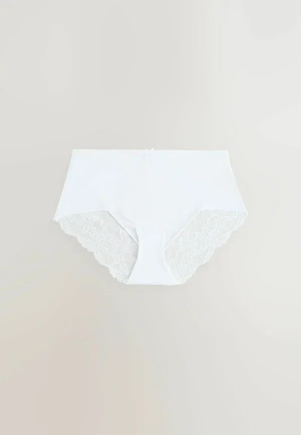 Трусы с кружевом Midi fit no vpl back 5 pack, Next, White, Praline, Nude, белый — фото 4