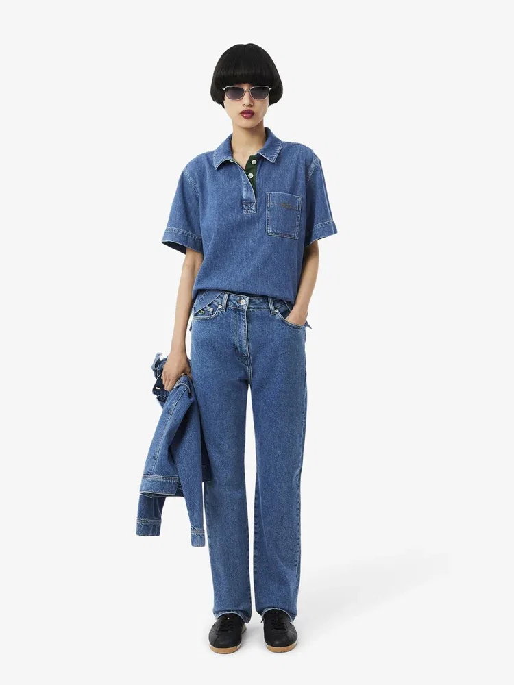 Футболка поло LACOSTE Royal Blue — фото 4