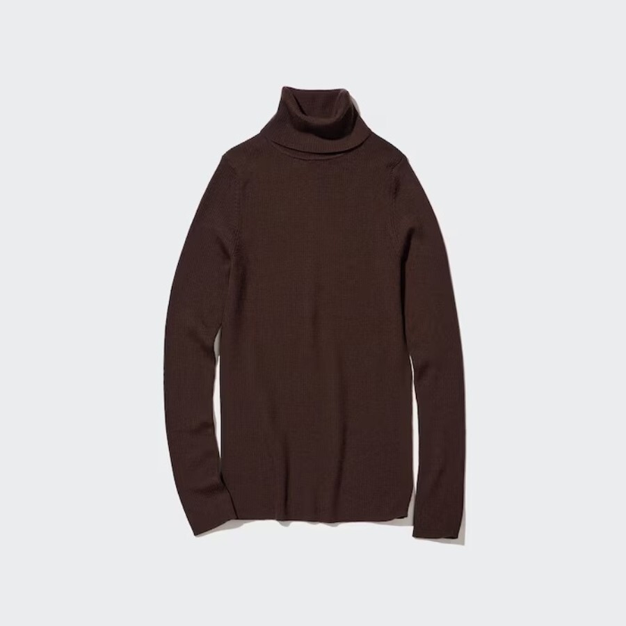 

Водолазка Uniqlo Heattech Extra Fine Merino, темно-коричневый