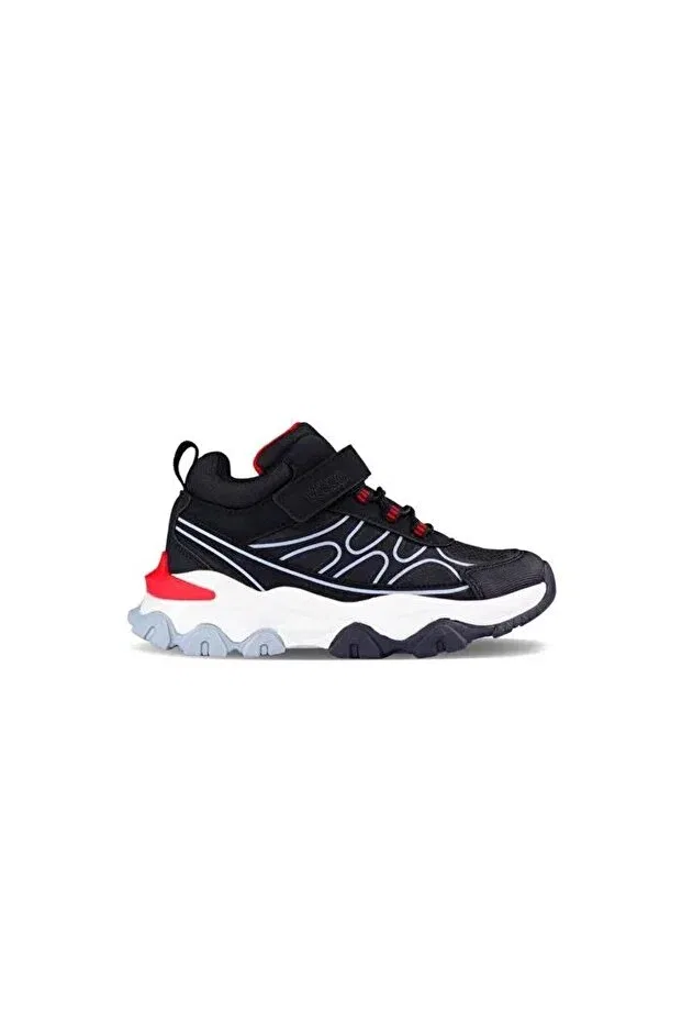 Детские ботинки для девочек с липучкой Vicco, Black-Red
