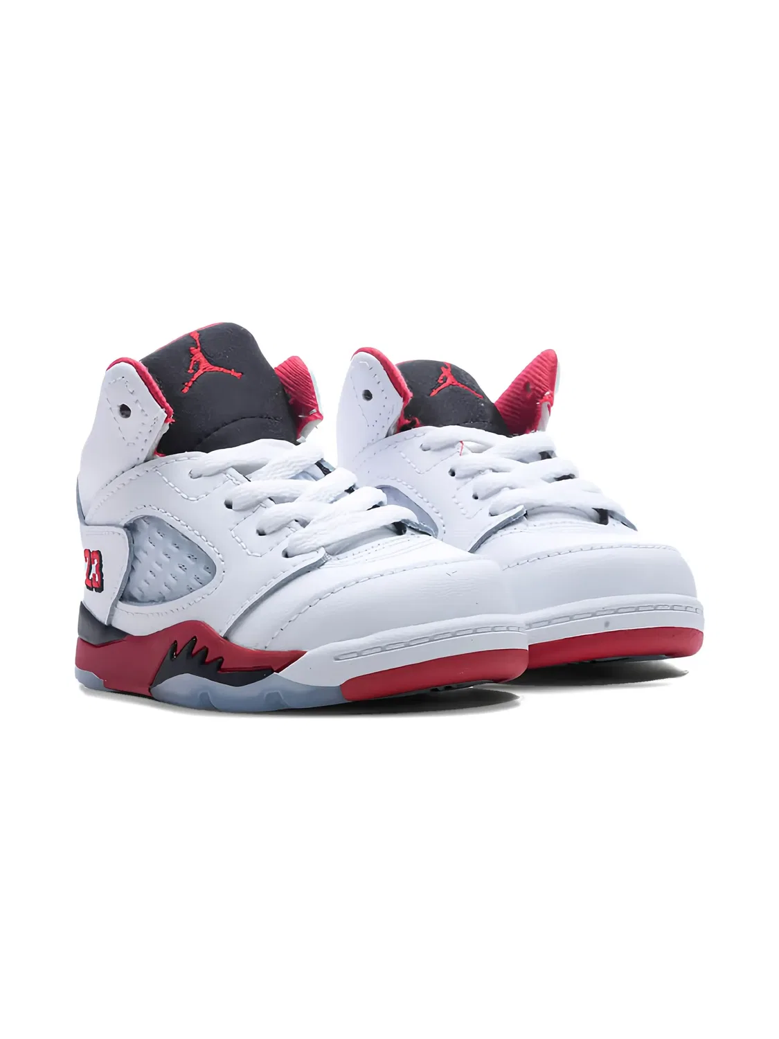 Кроссовки Air Jordan 5 TD "Fire Red - Black Tongue" (2025), белый