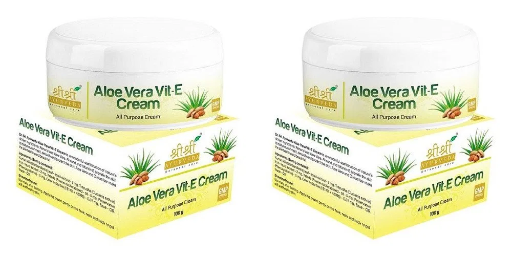 Крем с алоэ вера и витамином E Sri Sri Ayurveda, набор 2 шт., 200 г