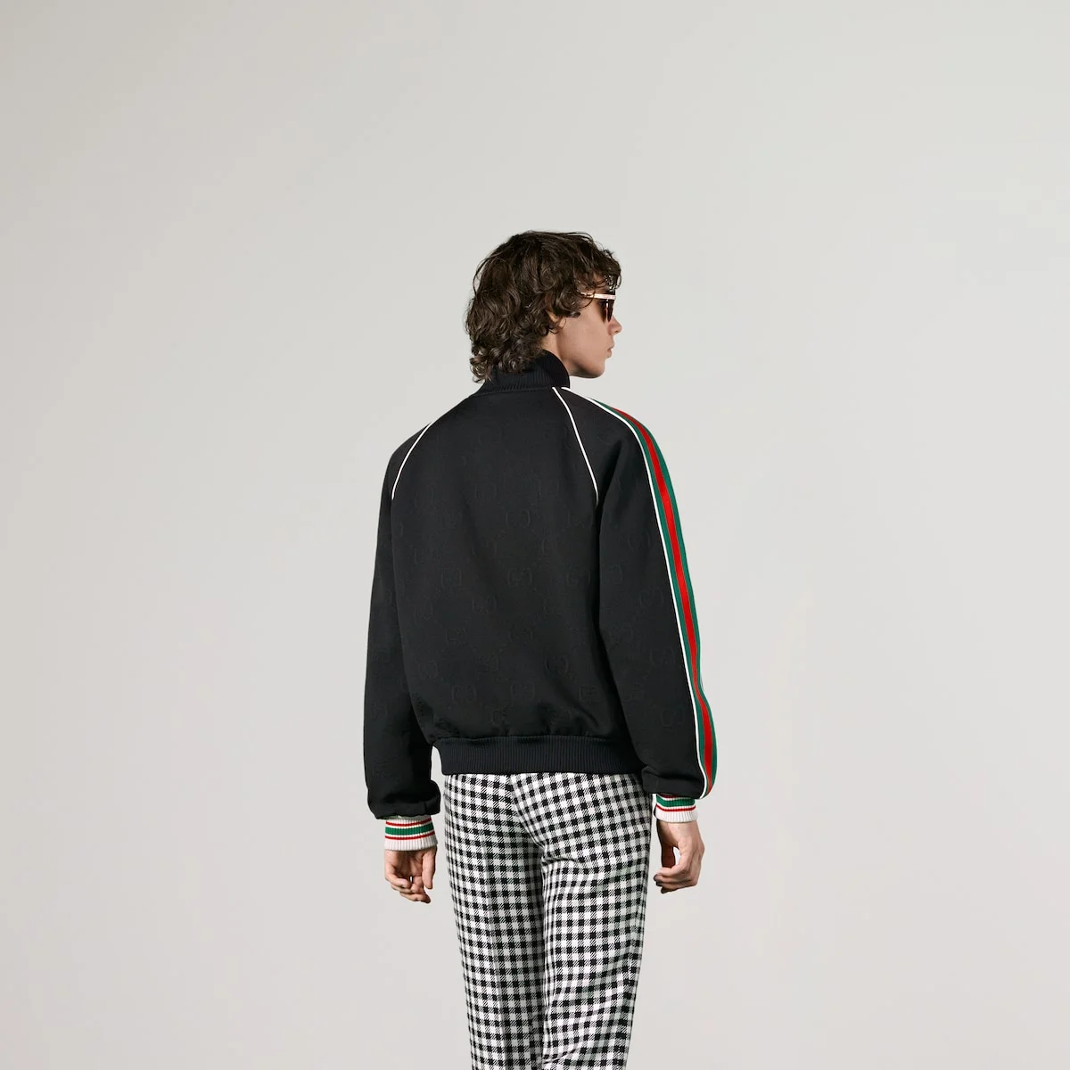 Куртка Gucci GG Jacquard Jersey Zip, черный — фото 2
