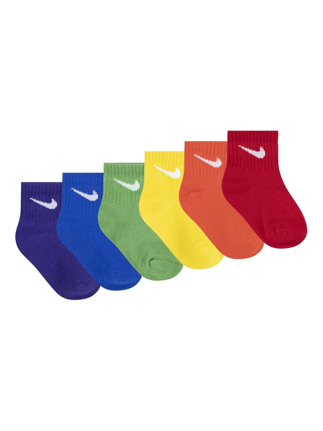 Носки Nike Multi Infant Swoosh Ankle Socks 6 Pack, мультиколор — фото 2