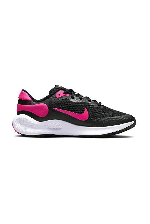 Детские кроссовки для девочек текстильные Revolution 7 gs Nike, Black/White/Hyper Pink