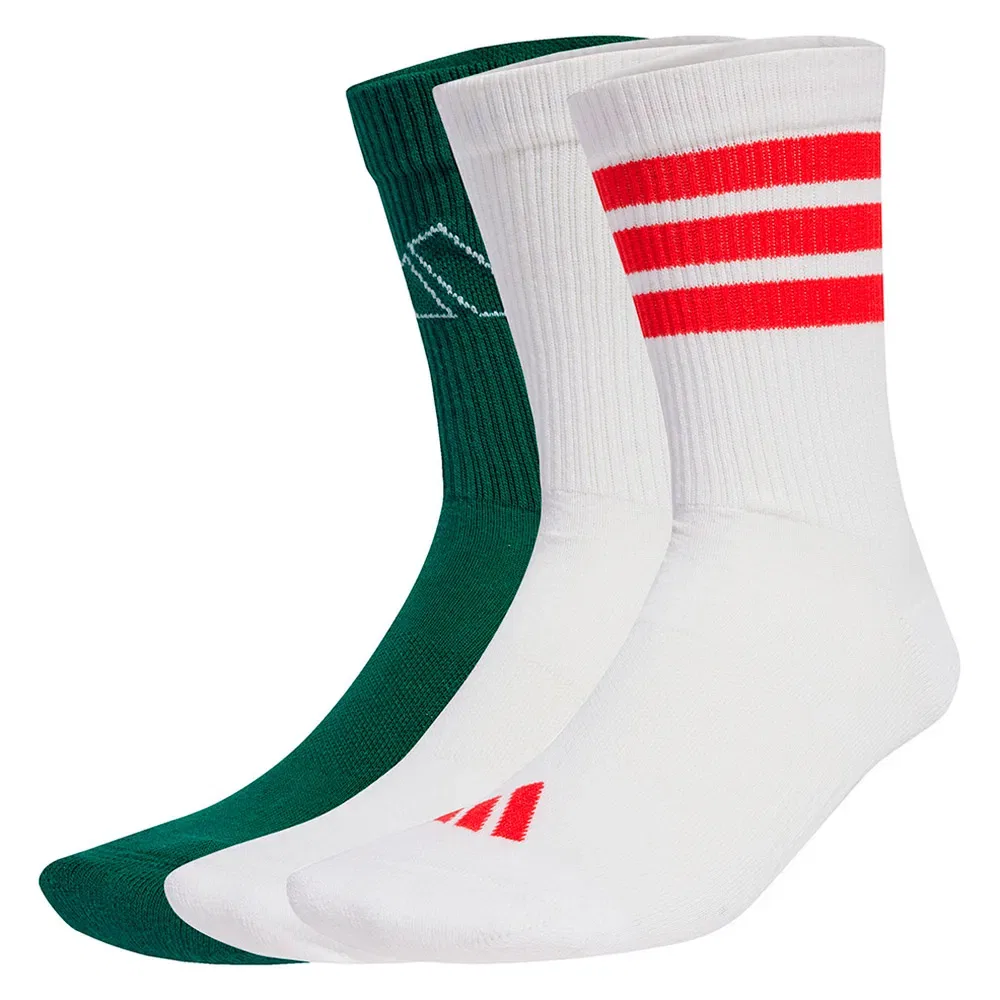 Носки Adidas Logo 3 пары, зеленый