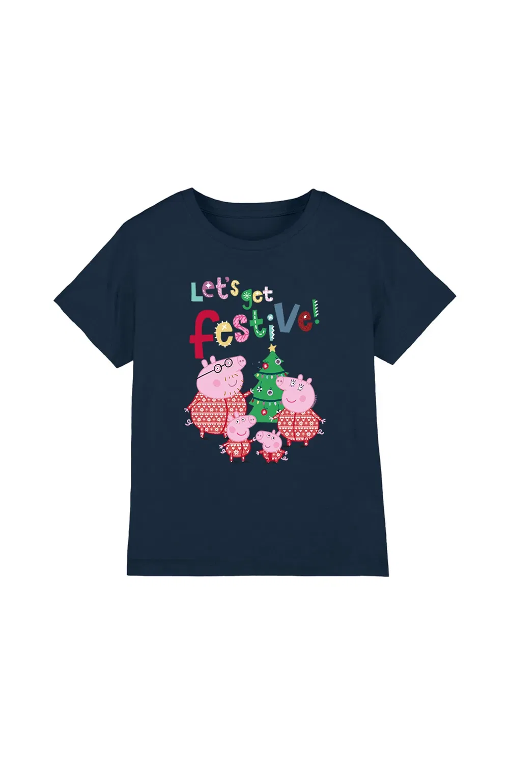 Пижамная футболка с семейным принтом Peppa Pig, Navy — фото 4
