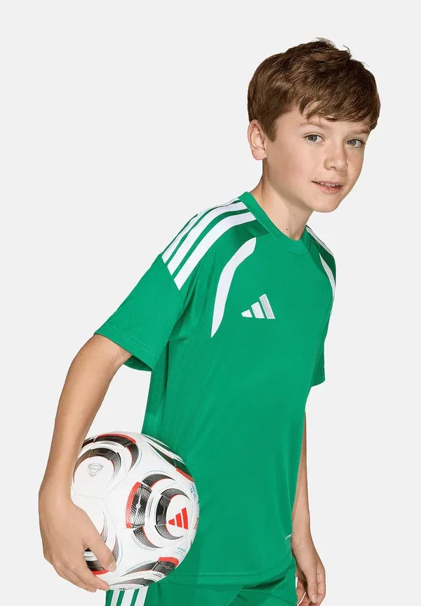 Спортивная футболка унисекс Adidas Performance, белый/зеленый — фото 2