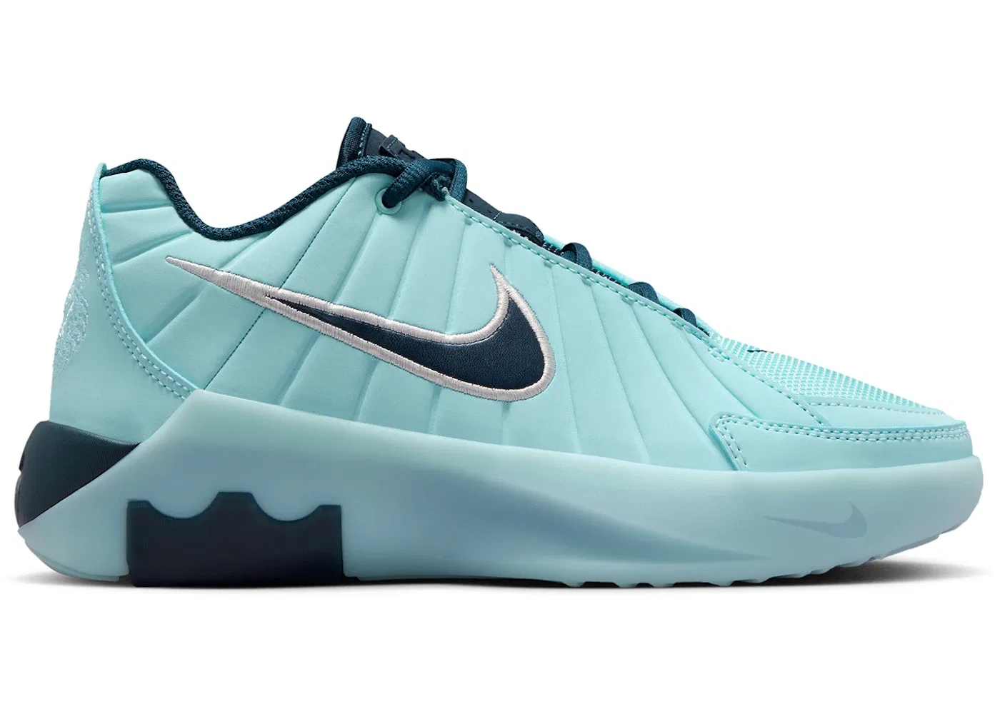 Детские кроссовки для мальчиков с высокой производительностью Nike LeBron Witness 9, Glacier Ice/Glacier Blue/Metallic Silver/Armory Navy