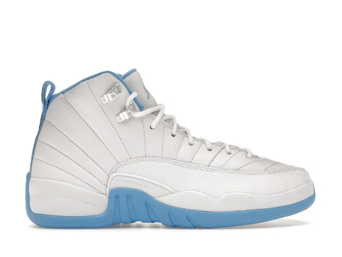 Детские кроссовки с кроссовками с брендом Jordan, White/University Blue/Metallic Silver