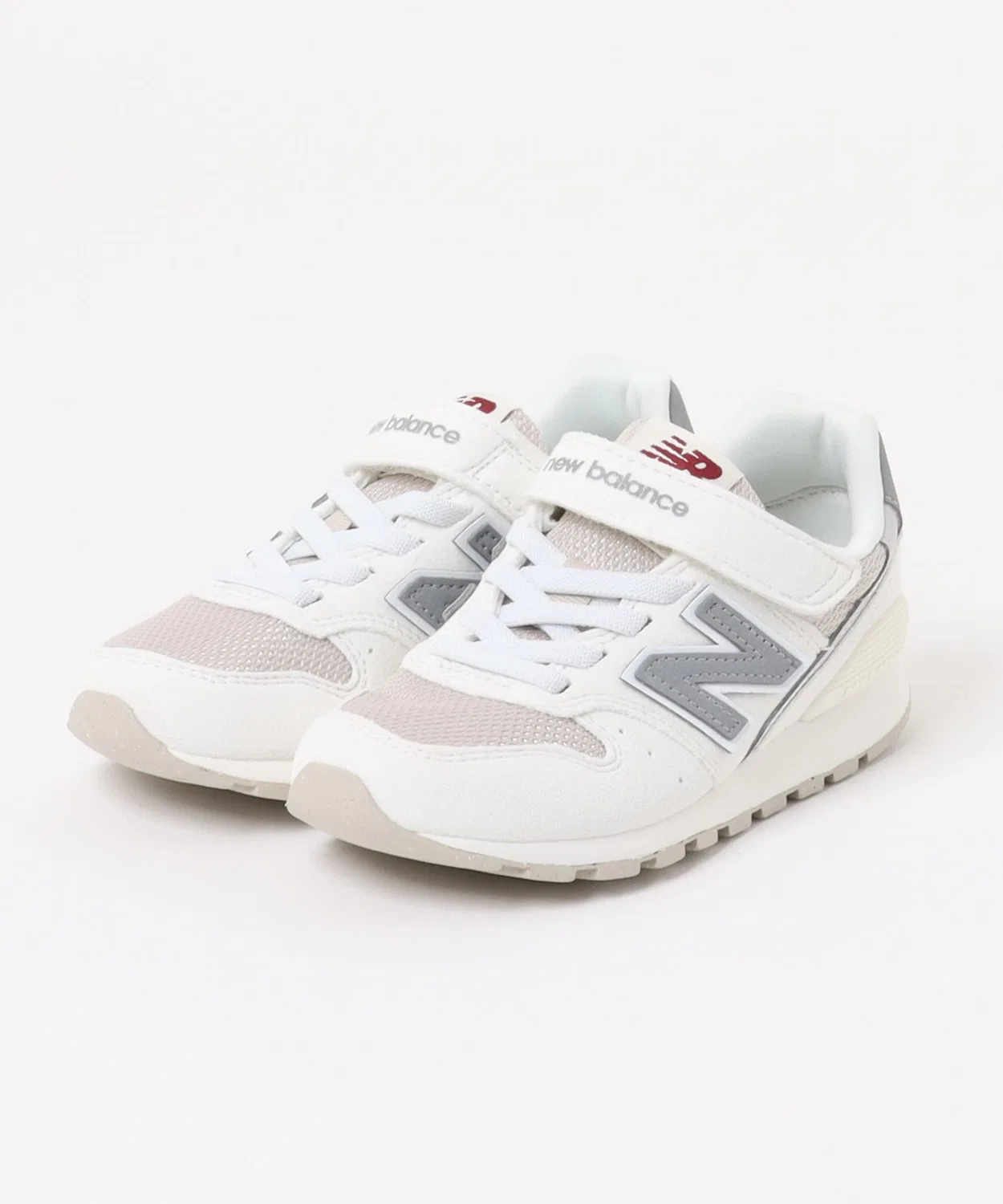 Детские кроссовки с липучкой и шнурком, модель 996 v3 New Balance, White