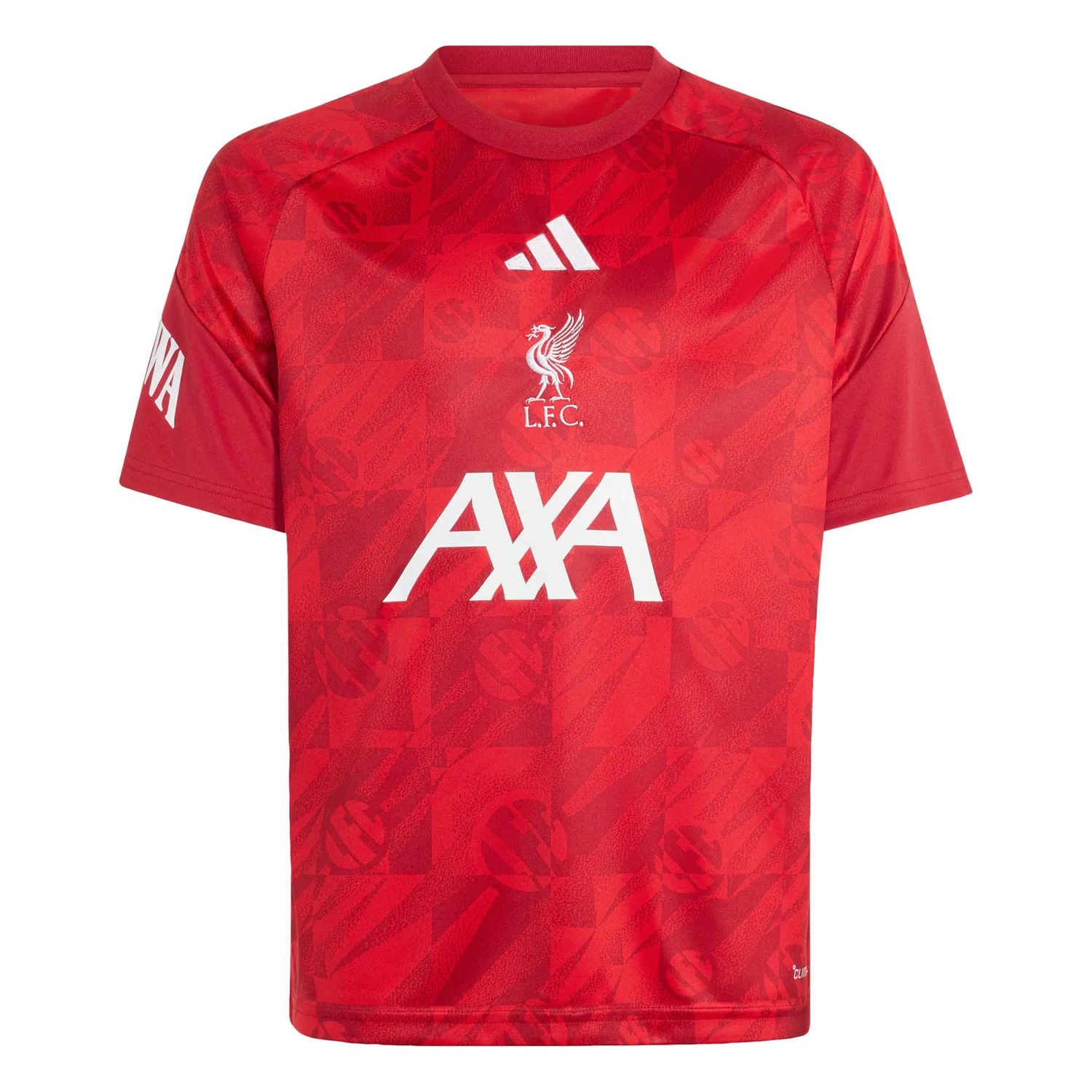 Футболка Adidas Performance Shirt FC Liverpool 26/27 красного и темно-красного цвета