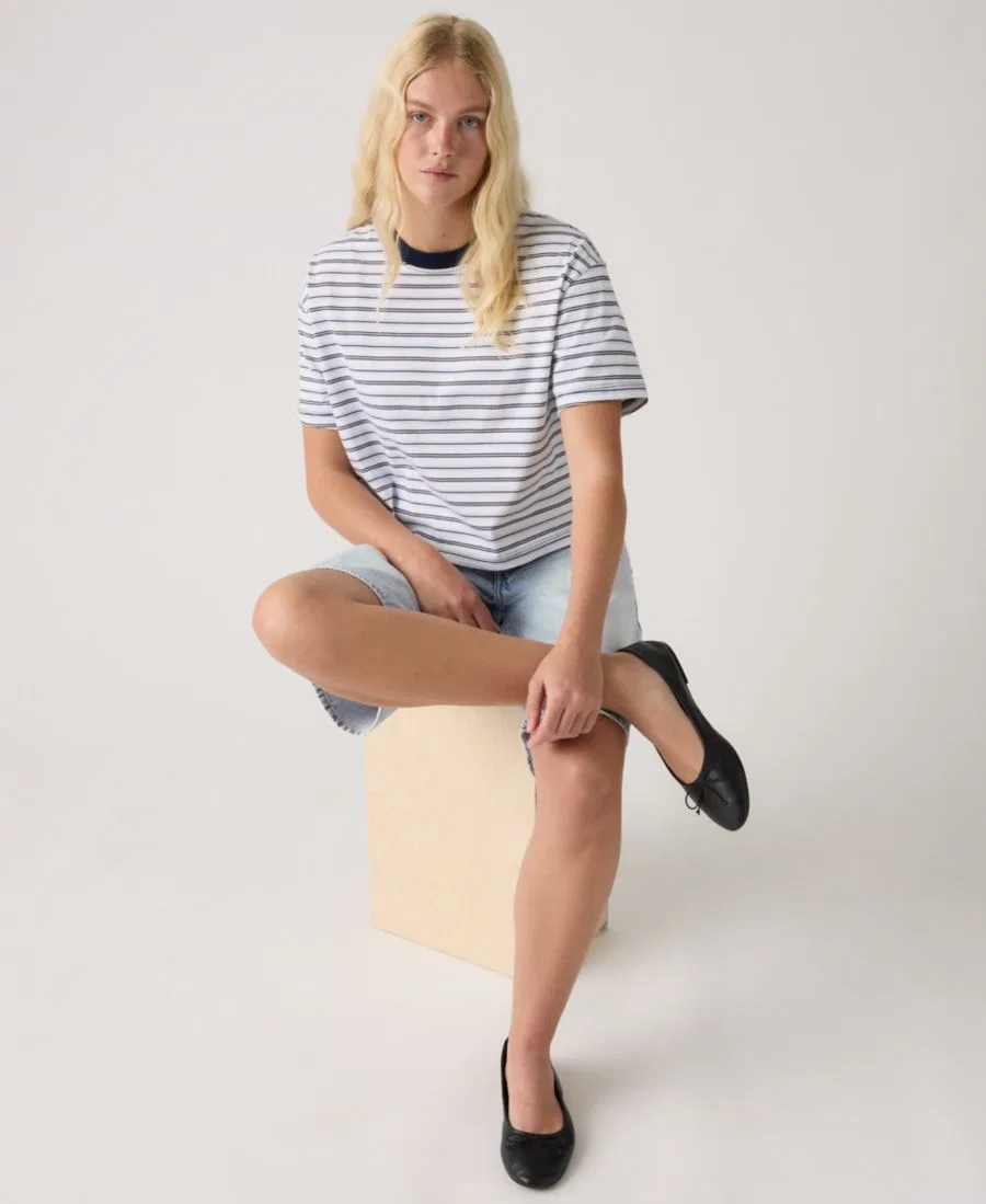 Женская футболка с круглым вырезом и коротким рукавом Levi's, Capricorn Stripe Angel Falls — фото 3