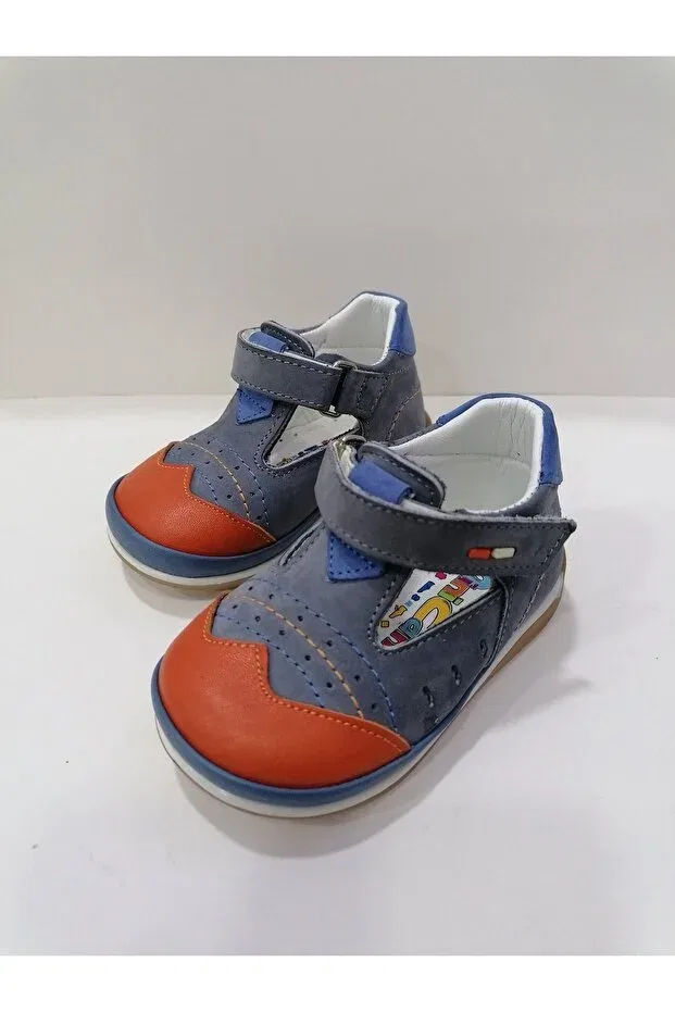 Детские ботинки для малышей с ортопедической подошвой Özgür Kids, Cyan Orange