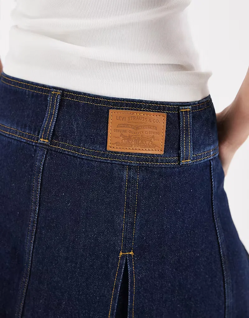 Джинсовая мини-юбка Levis, темно-синий — фото 3