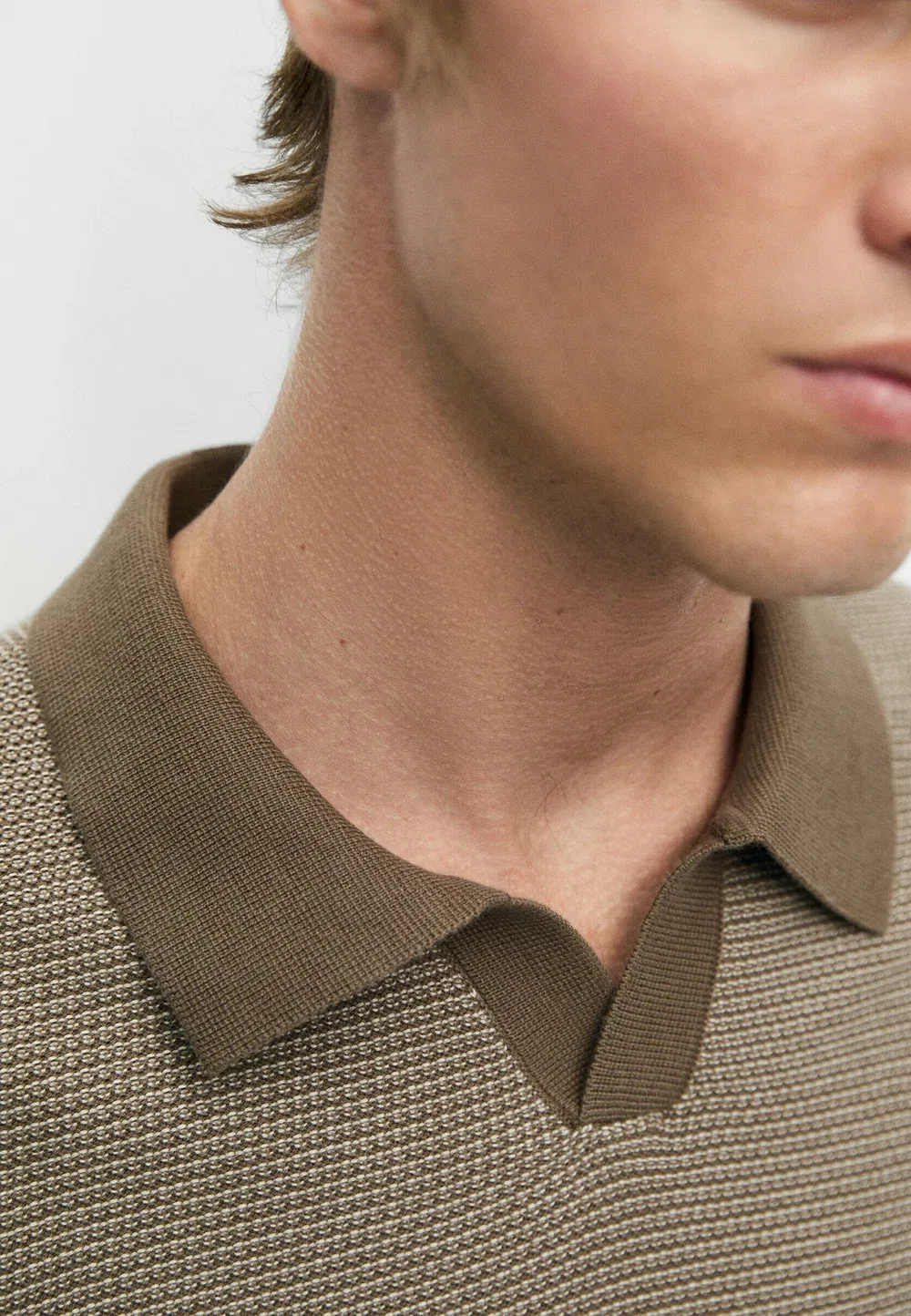 Рубашка поло Massimo Dutti, Khaki — фото 4