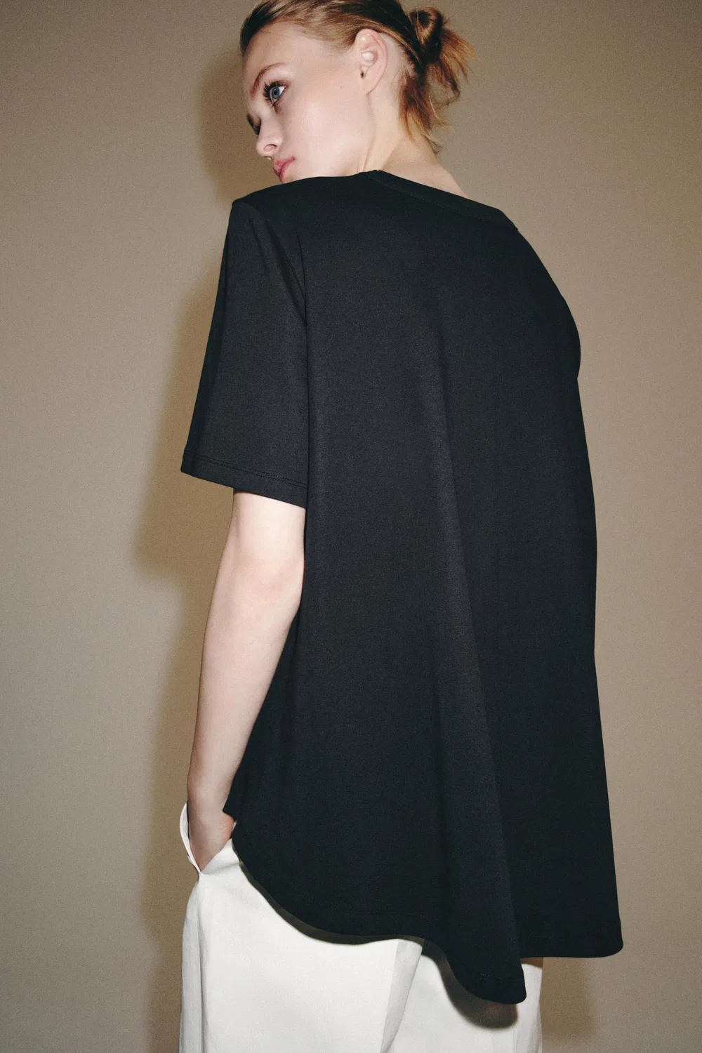 Футболка с карманом из ткани интерлок ZARA, Dark anthracite — фото 3