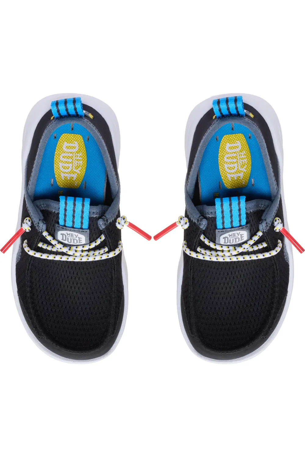 Детские туфли чукка водонепроницаемые на шнуровке Wally Hey2O Wander Mesh Slip-On Hey Dude, черный — фото 4